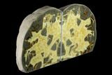 Calcite Filled Septarian Bookends - Utah #149922-3